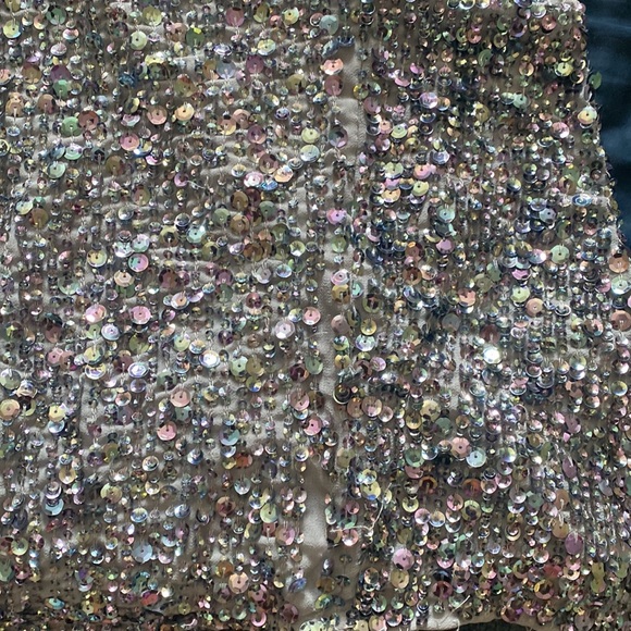 ASOS Edition Curve mixed sequins mini dress with oversized blossom sleeves - Picture 6 of 6